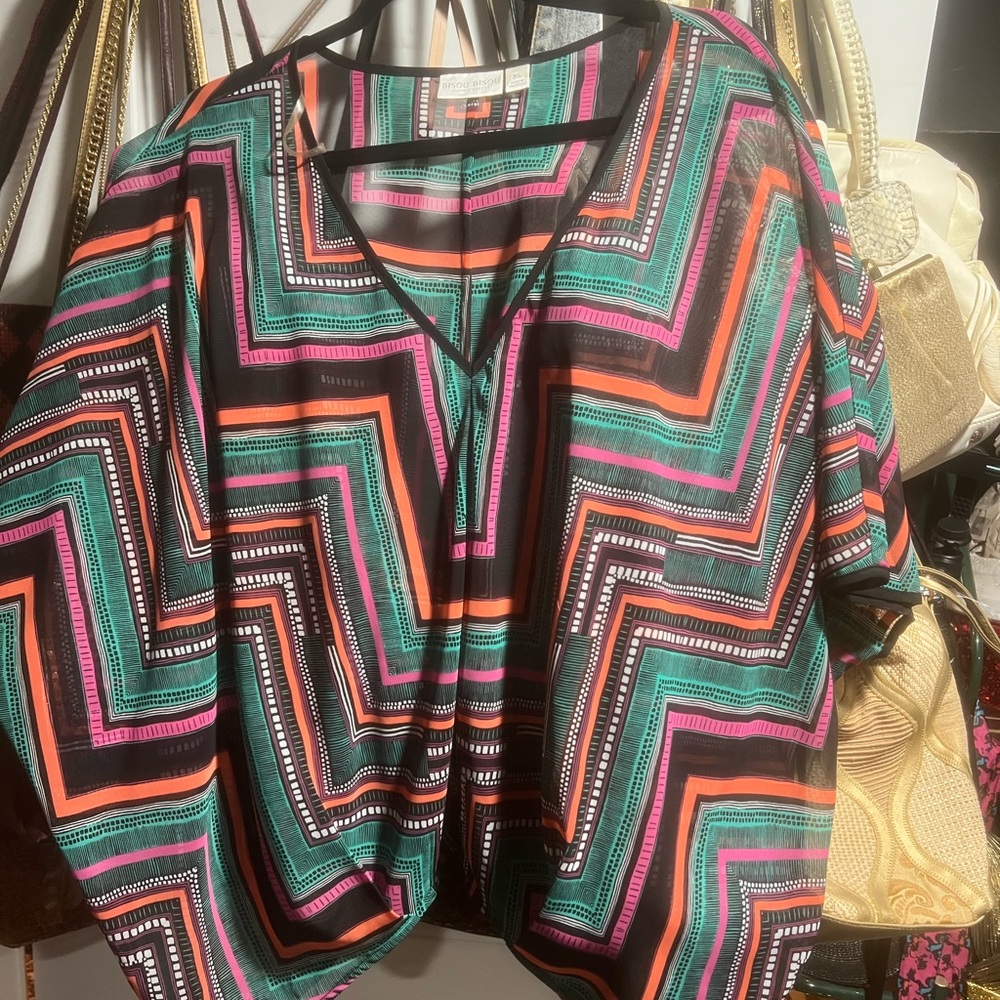 Bisou Bisou Multicolor Geometric Coverup